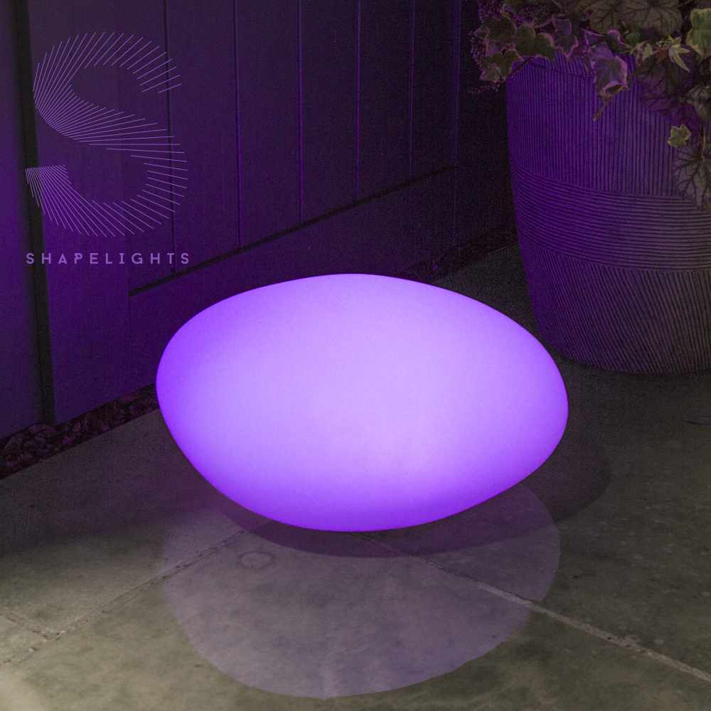 Multicoloured Indoor & Outdoor Solar Pebble Mood Light