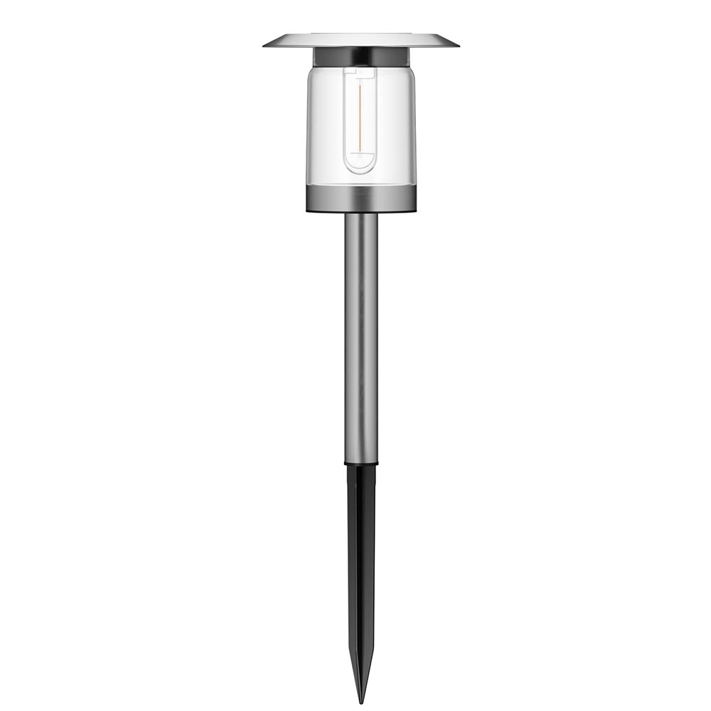 Stainless Steel Solar Garden Post Lights (Set of 2)