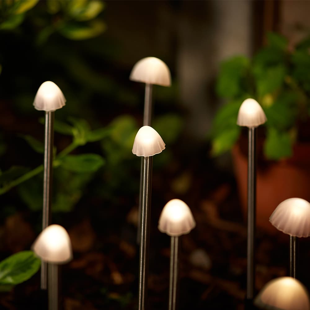 Solar Mushroom Lights - Set Of 12