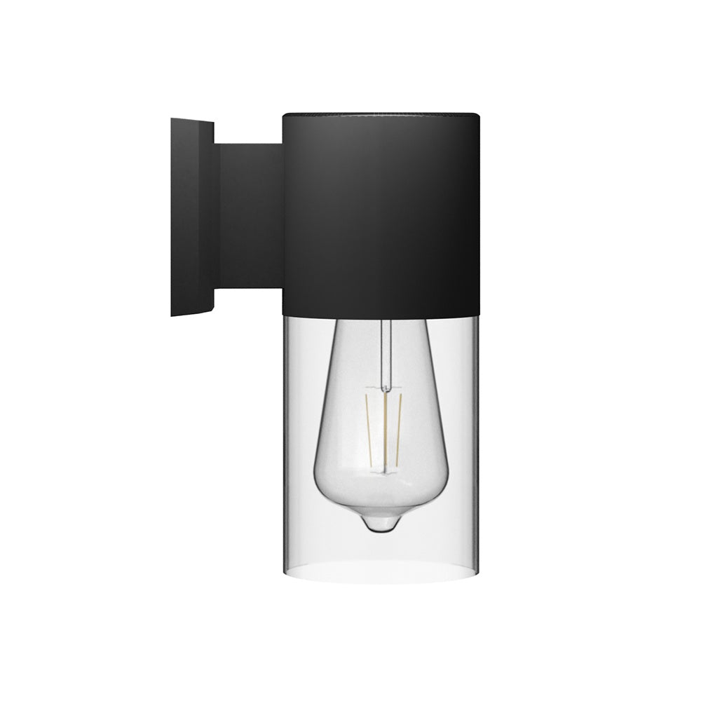 Arezzo Dark Grey Tubular Solar Wall Light