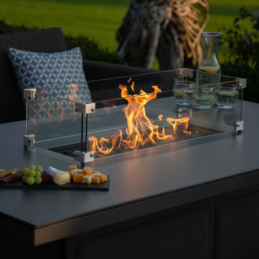 3 seat sofa set with firepit #colour_charcoal