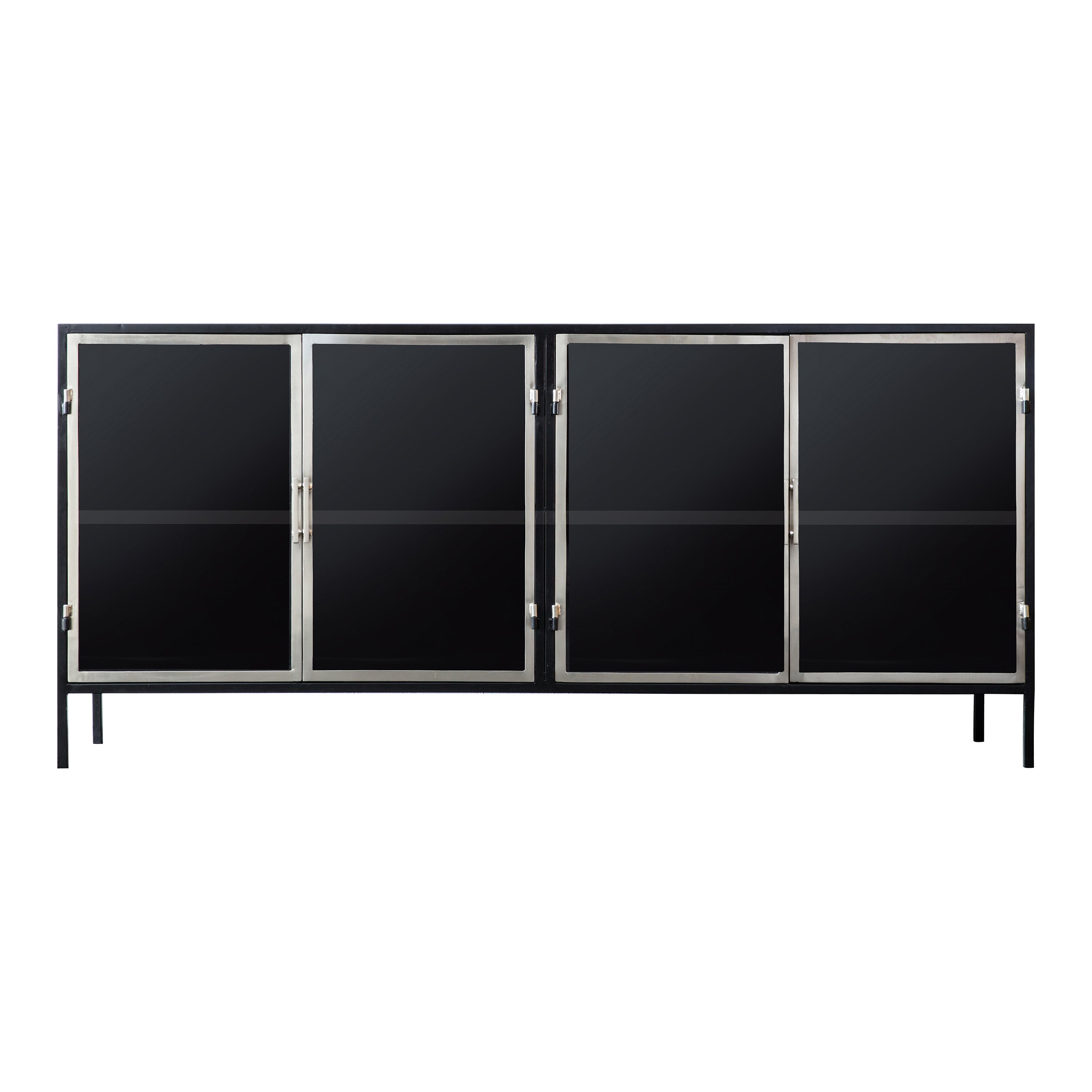 Mercer Iron & Glass 4 Door Sideboard