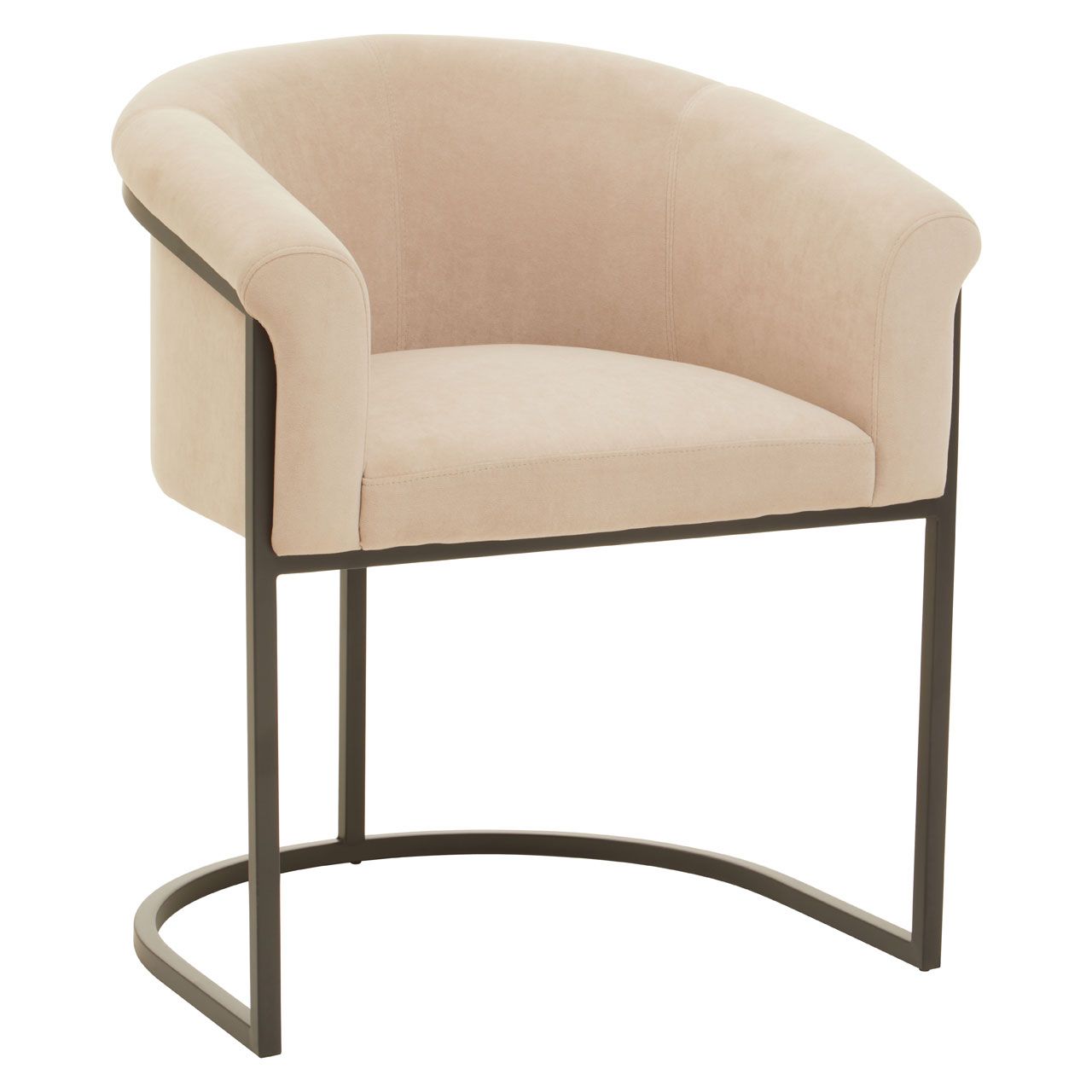 Mink Velvet Cup Chair