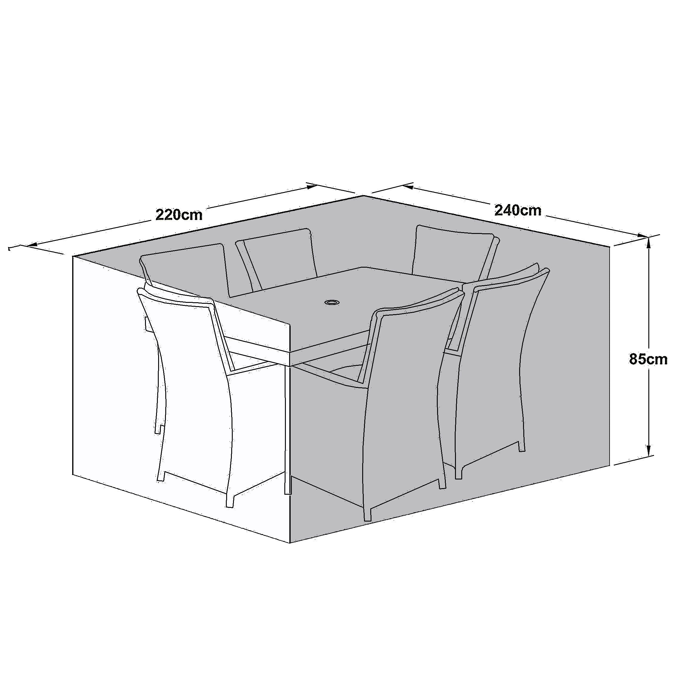 Outdoor Cover for 6 Seat Rectangular Dining Set