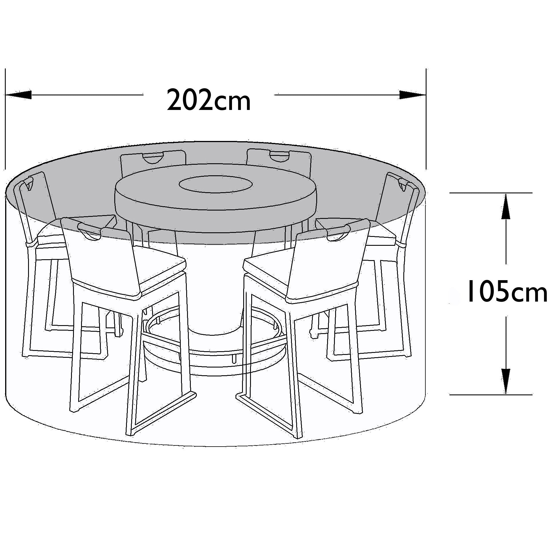 Outdoor Cover for 6 Seat Bar Set