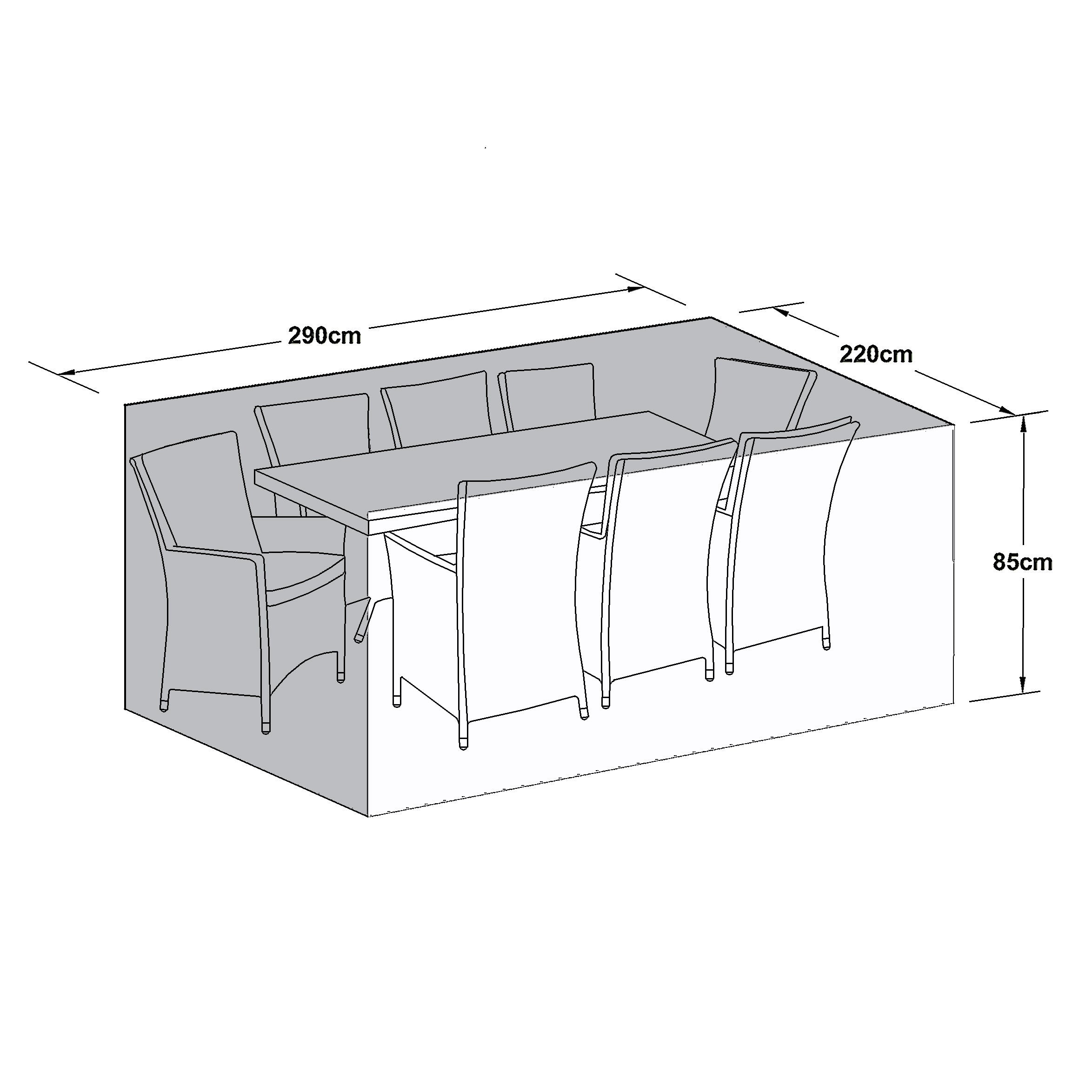 Outdoor Cover for 8 Seat Rectangular/ Oval Dining Set