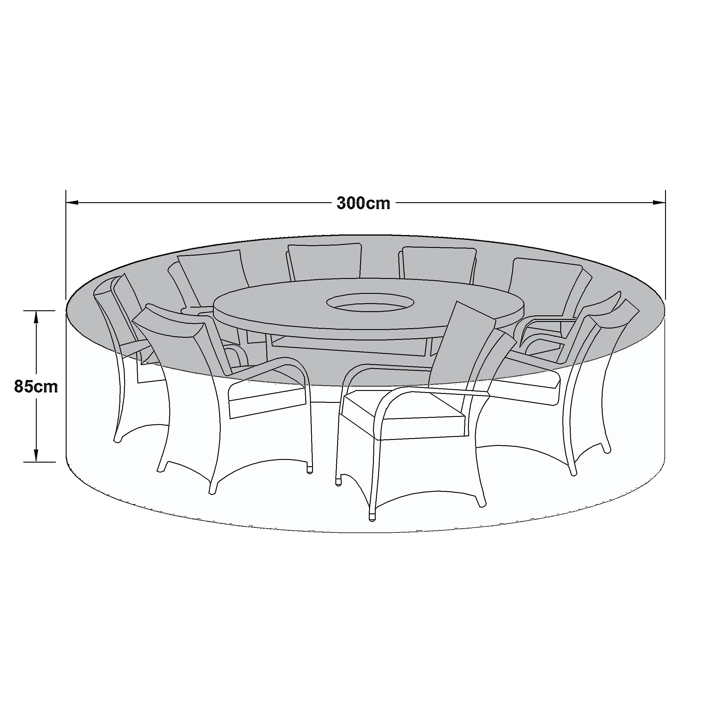 Outdoor Cover for 8 Seat Round Dining Set