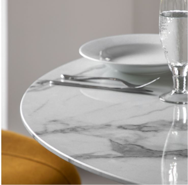 White Marble Circular Dining Table