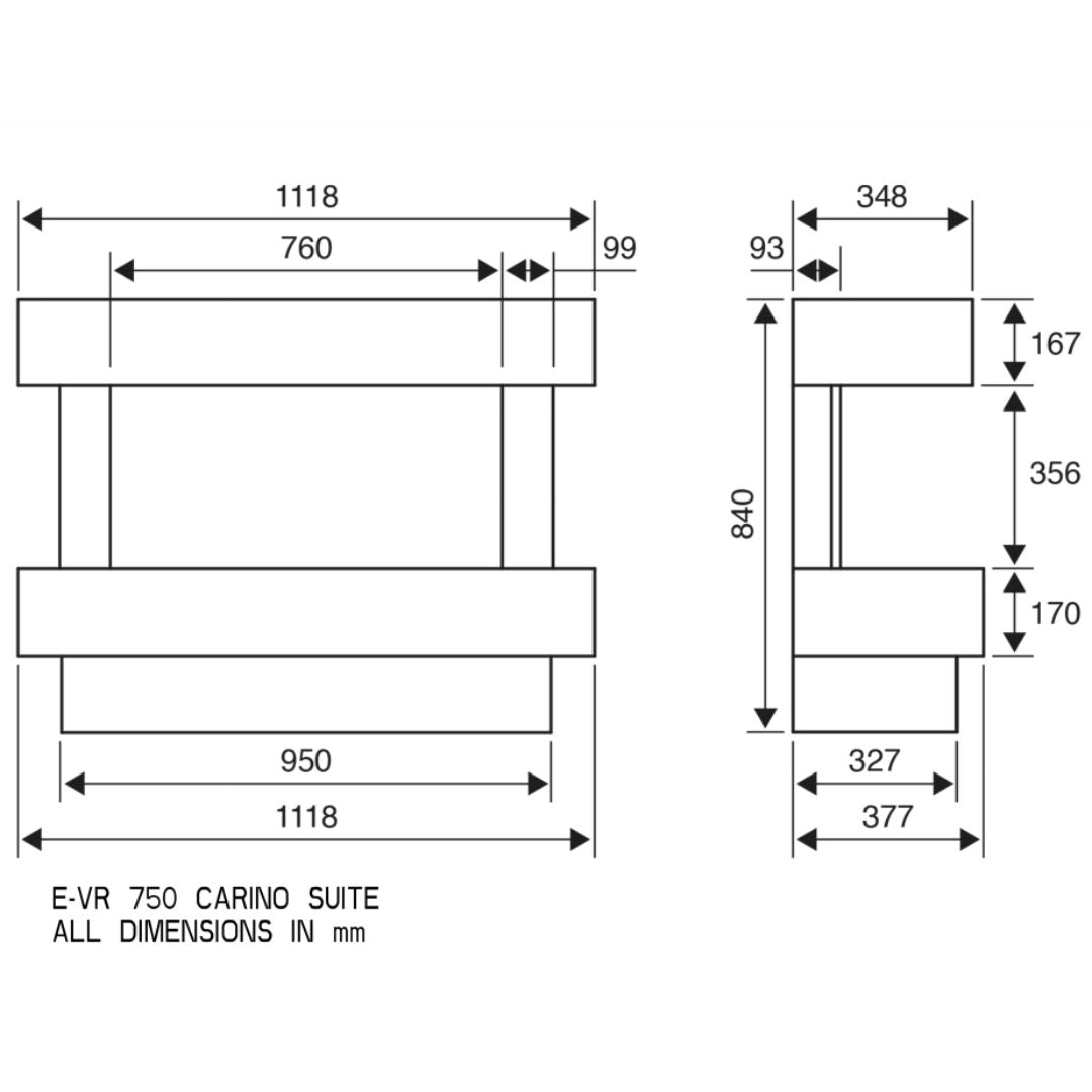 Electriflame VR Carino 750 Electric Fireplace Suite