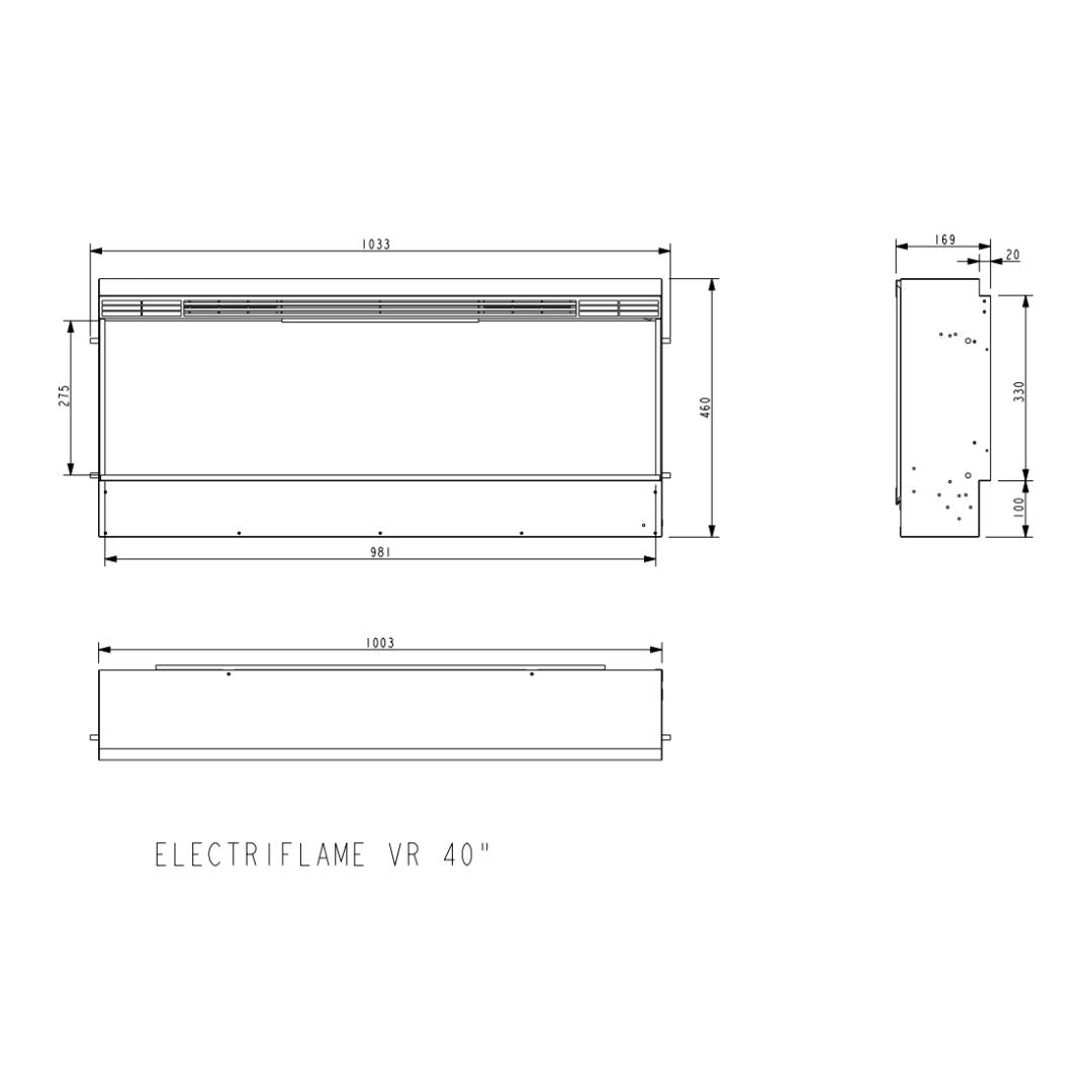 Electriflame VR Commodus 40" Engine Only