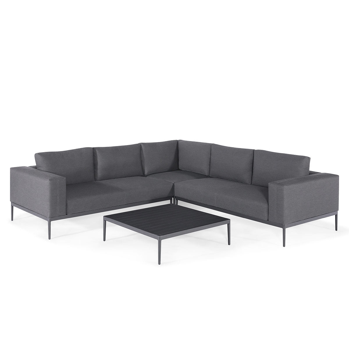 corner fabric sofa set with coffee table #colour_flanelle
