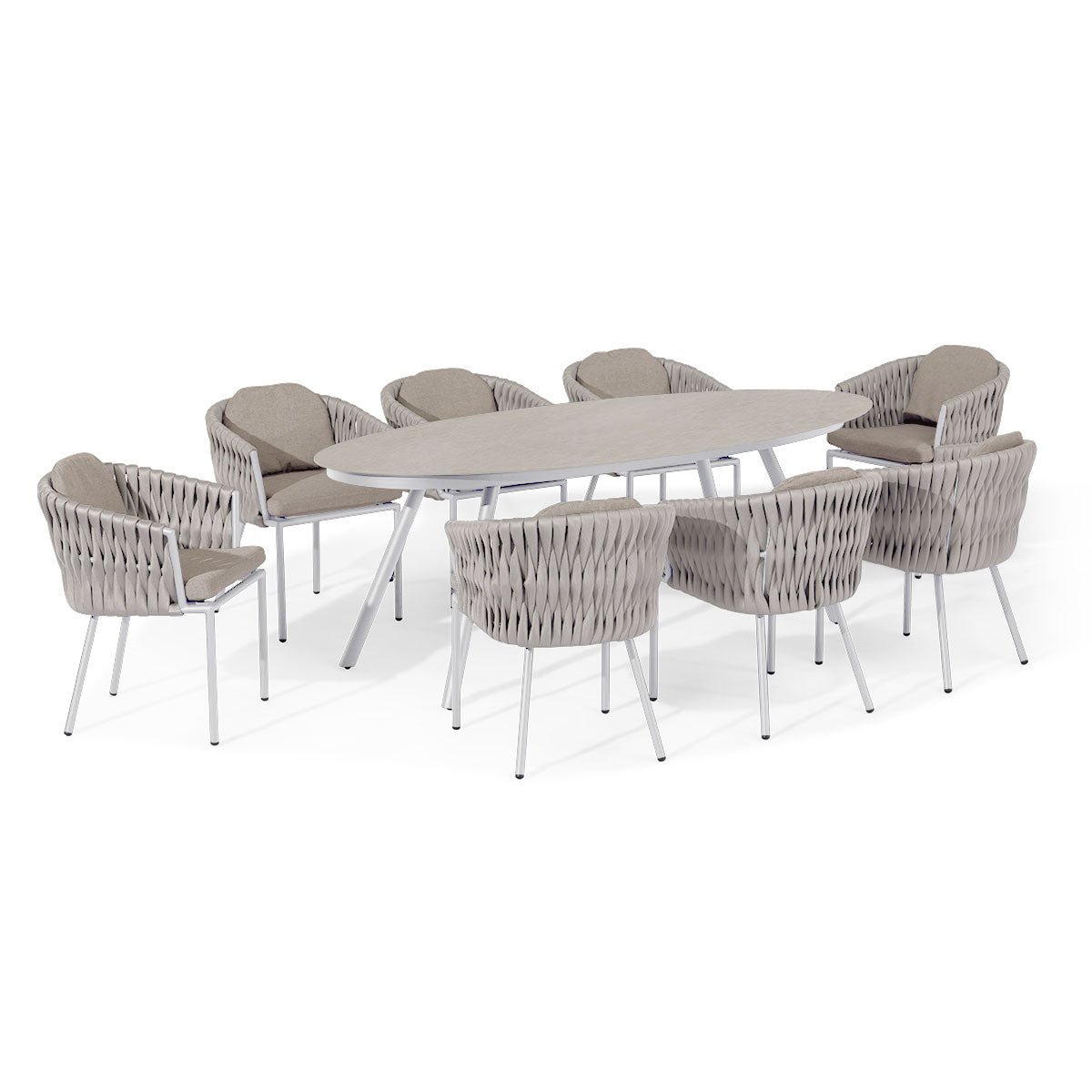Marina 8 Seat Oval Dining Set