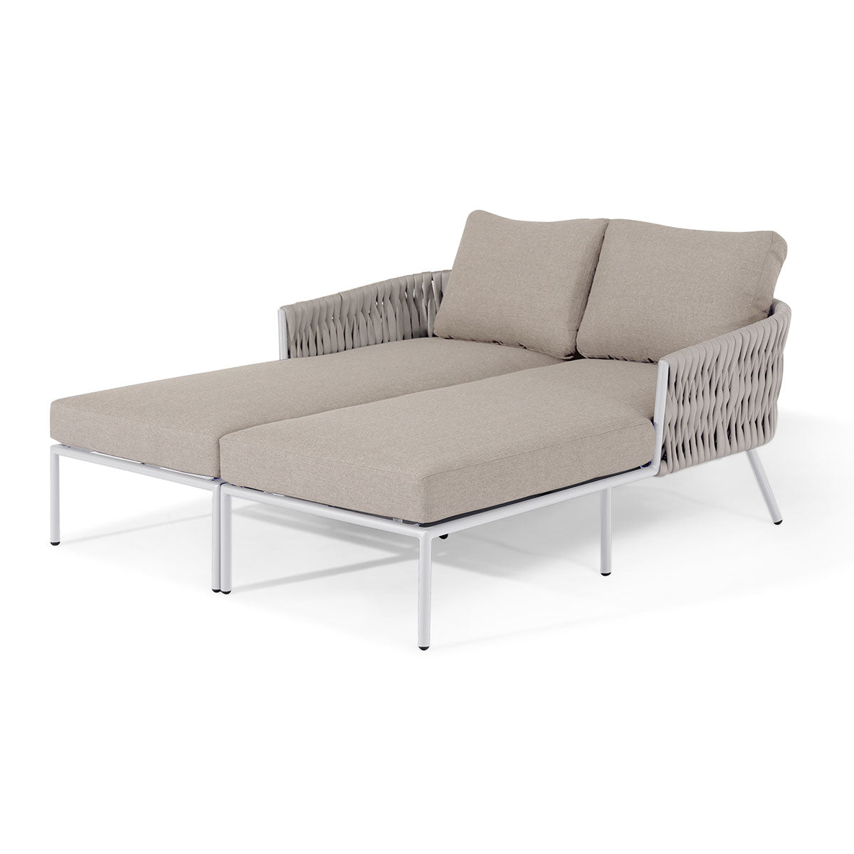 Marina Double Sunlounger Set with Side Table
