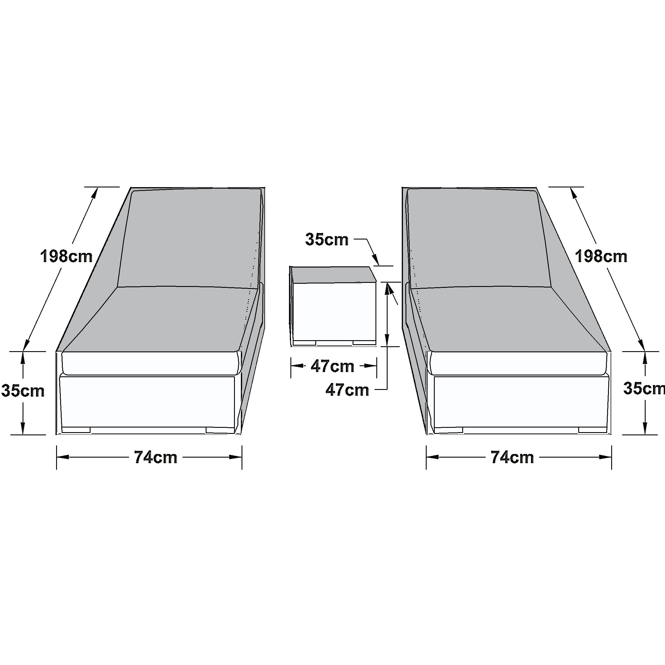 Outdoor Cover for Sunlounger Set