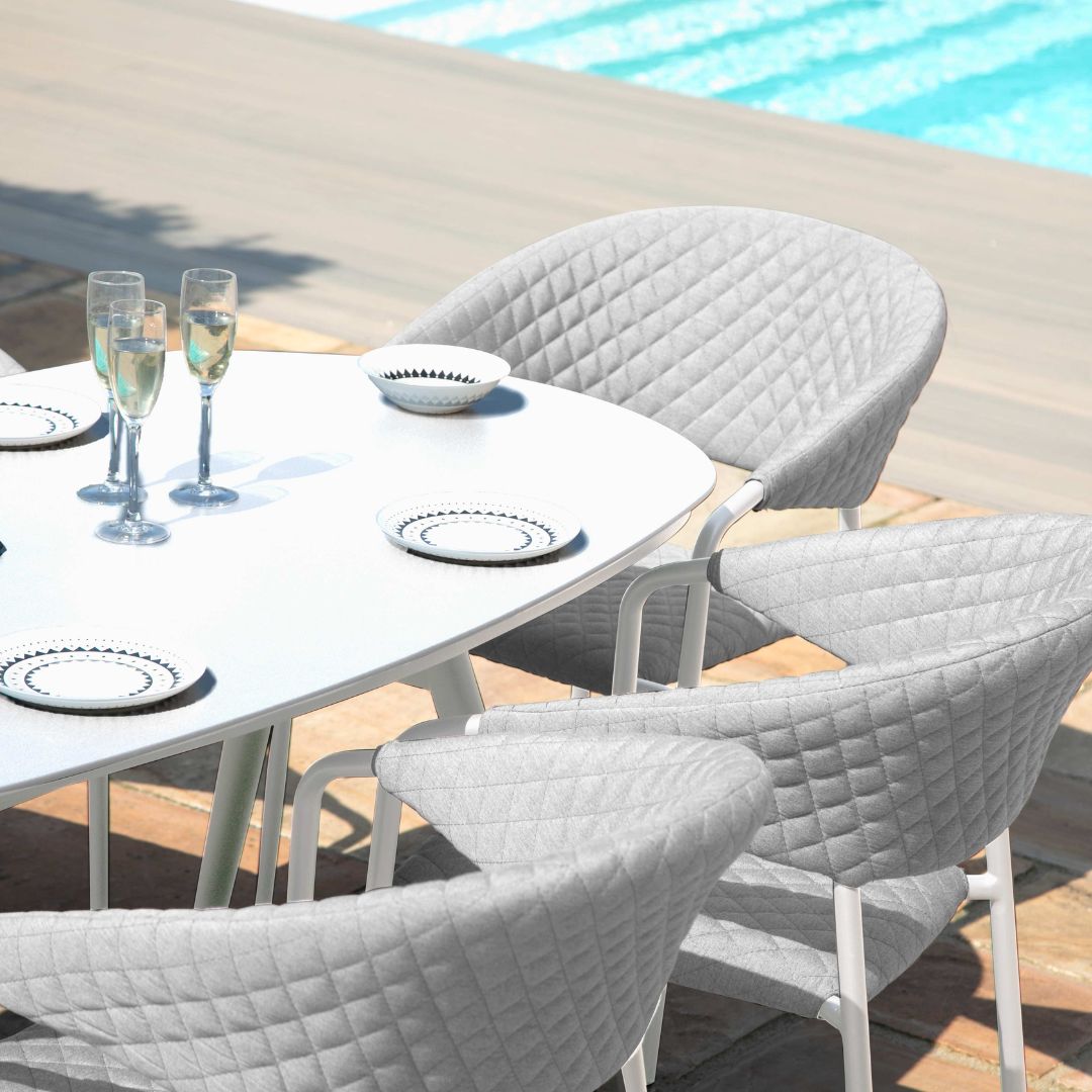 Pebble 6 Seat Oval Dining Set