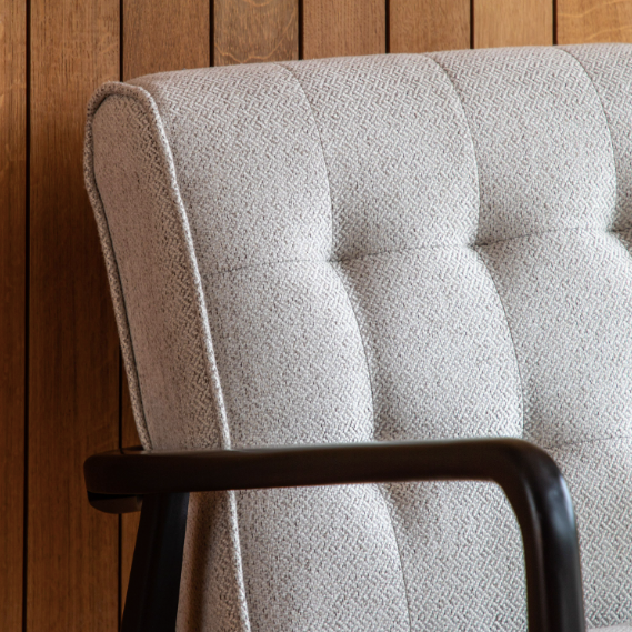 Natural Black Oak Mid-Century Armchair