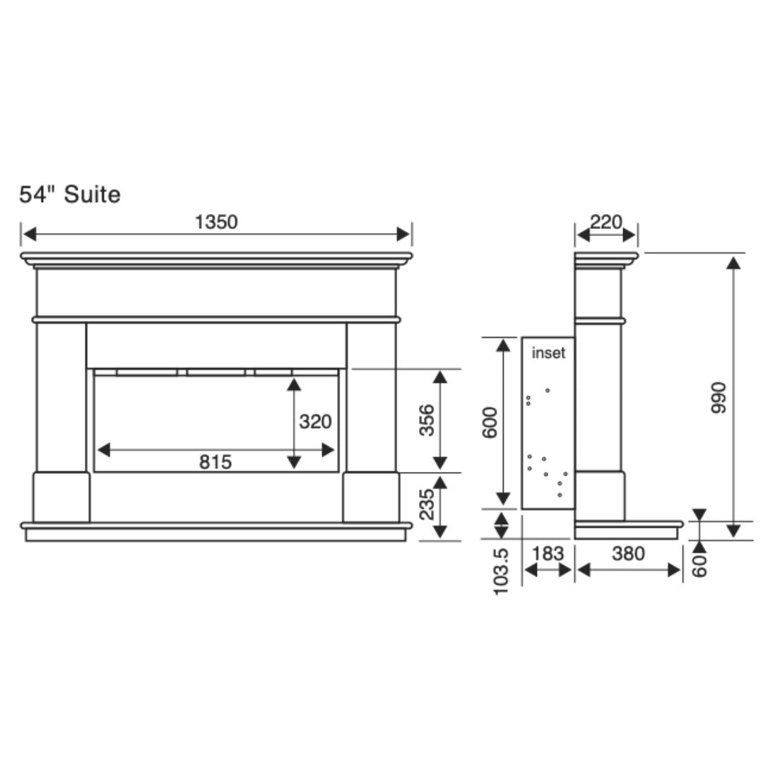 Ultiflame VR Avignon Elite 54" Suite