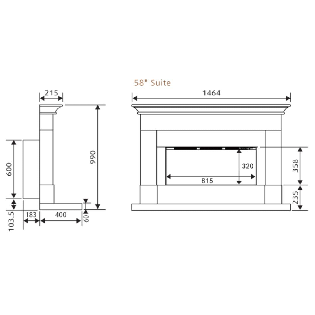 Ultiflame VR Parada Elite Suite 58"