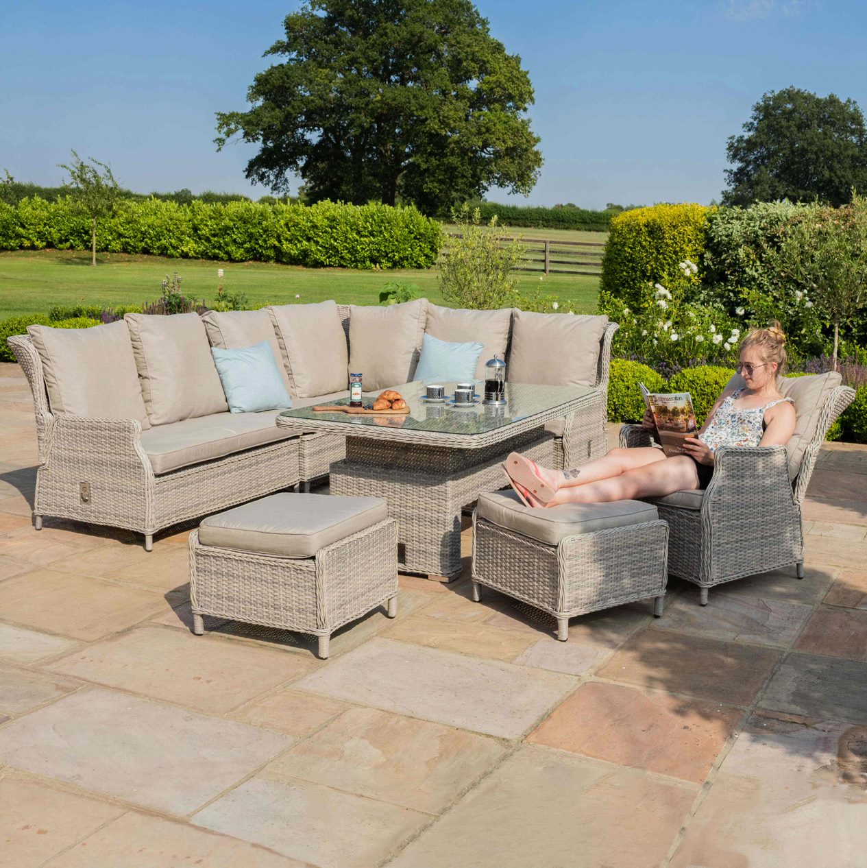 Cotswold Reclining Corner Dining with Rising Table