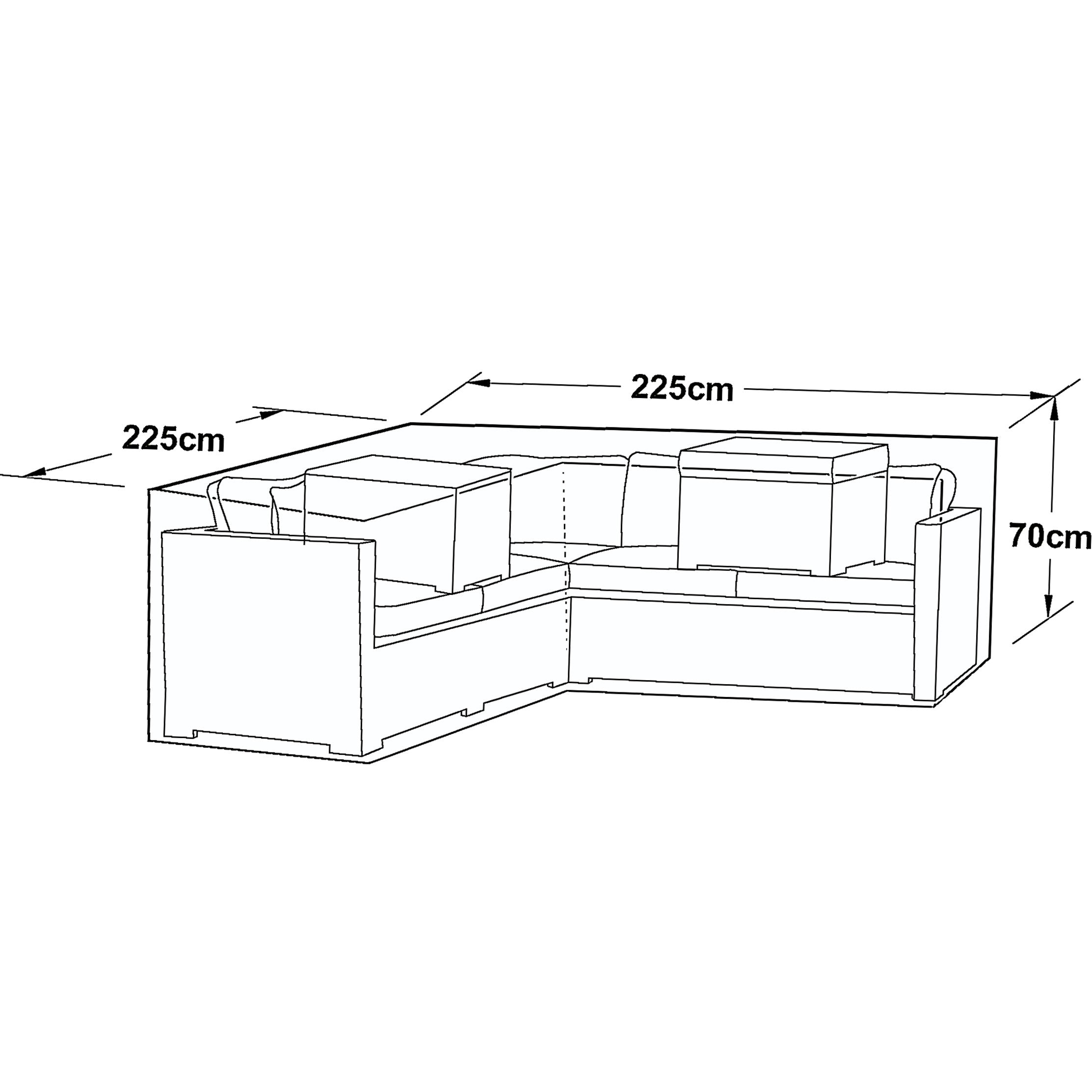 Outdoor Cover for Corner Group (L-Shaped)