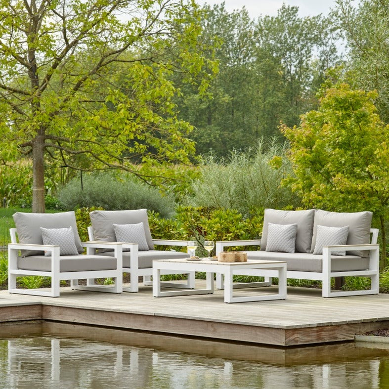 White Aluminium Lounge Set