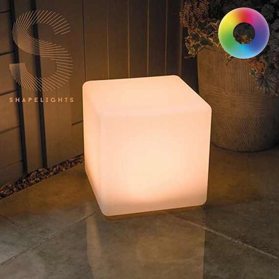Multicoloured Indoor & Outdoor Solar Cube Mood Light