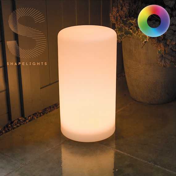 Multicoloured Indoor & Outdoor Solar Powered Mood Light - Cylinder