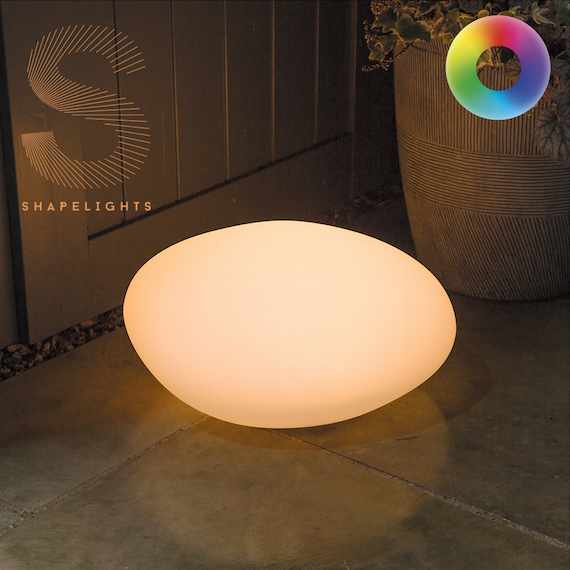 Multicoloured Indoor & Outdoor Solar Pebble Mood Light