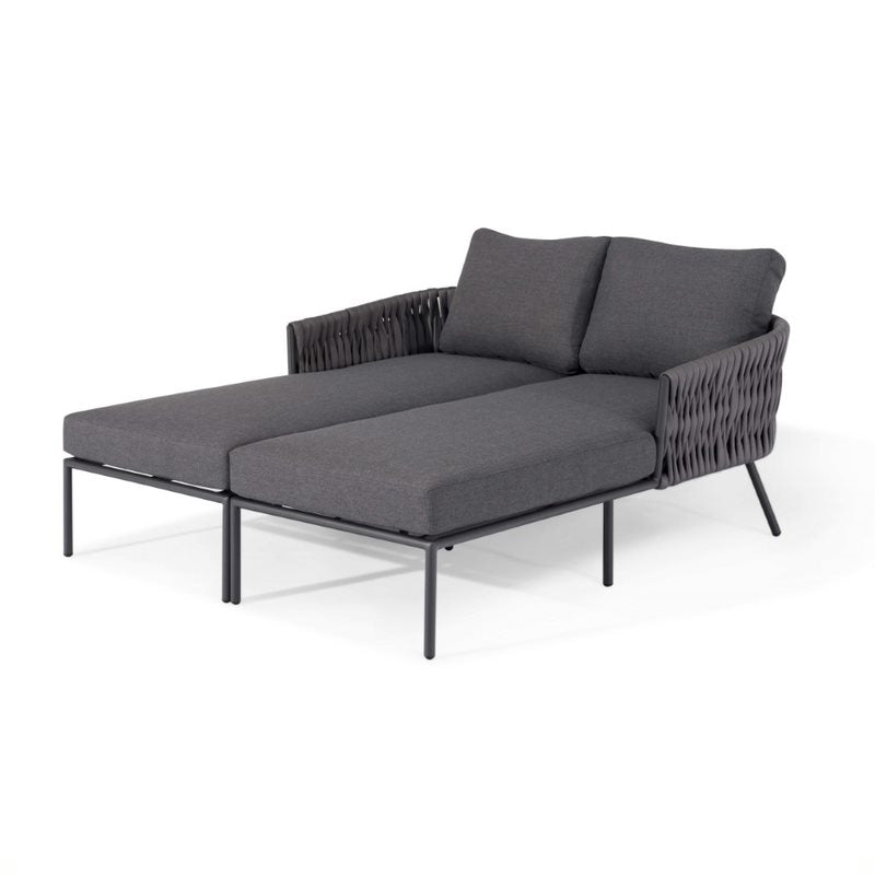 Marina Double Sunlounger Set with Side Table