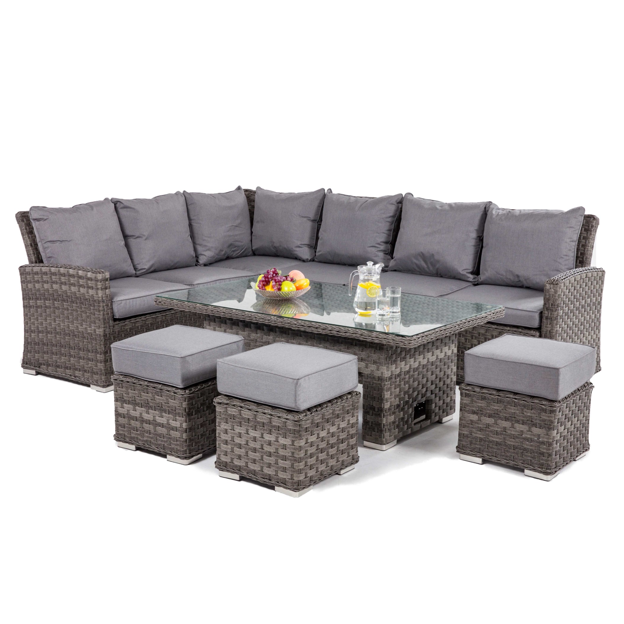 Victoria Rectangular Corner Dining Set with Rising Table