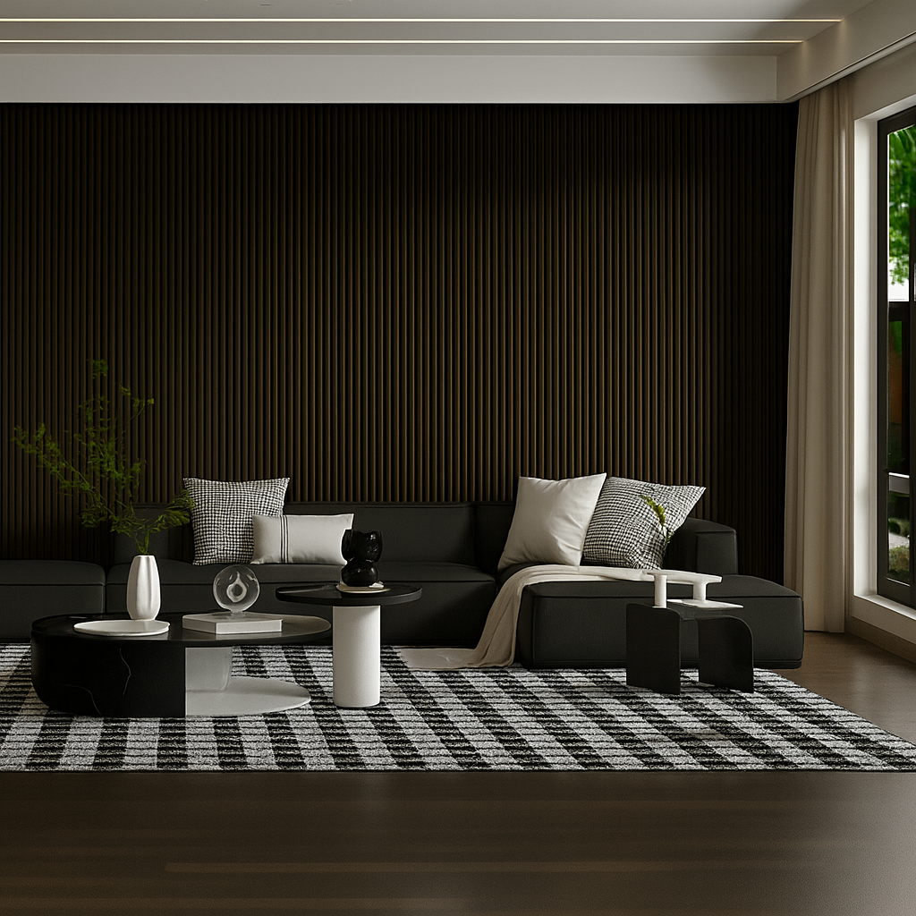 Residence – Dark Oak & Black Waterproof Wall Panel • Pack of 4