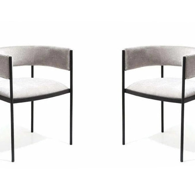 Pair of Grey Giselle Cup Chairs