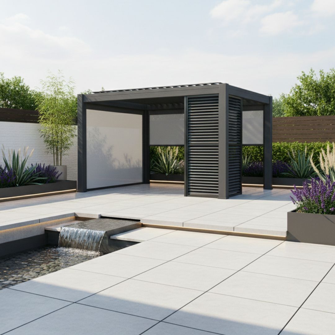 Hemera Deluxe Aluminium Pergola - 2.5m x 3m in Grey