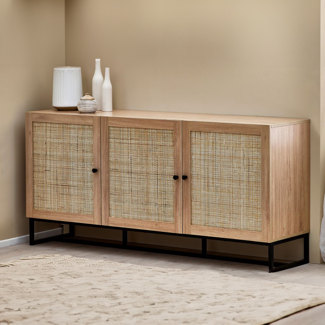 Cane and oak sideboard deals