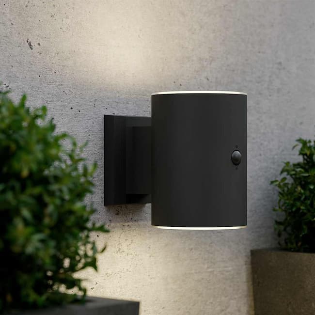 Dark Grey Up & Down Solar Motion Wall Light