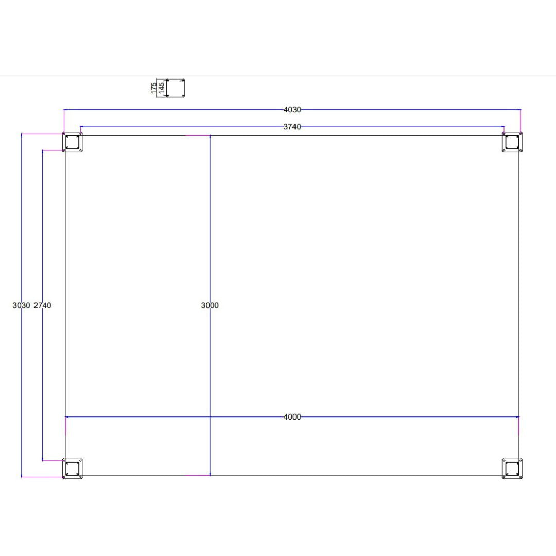 Hemera Deluxe Aluminium Pergola - 4m x 3m in Light Oak