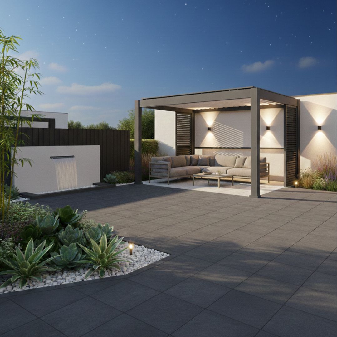 Hemera Deluxe Aluminium Pergola - 2.5m x 4m in Grey