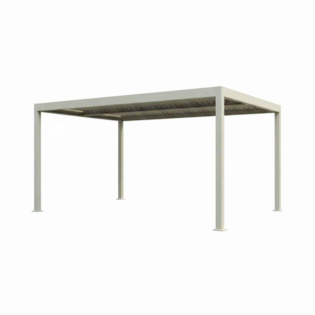 Athena Aluminium Pergola - 3m x 4m in Stone Grey