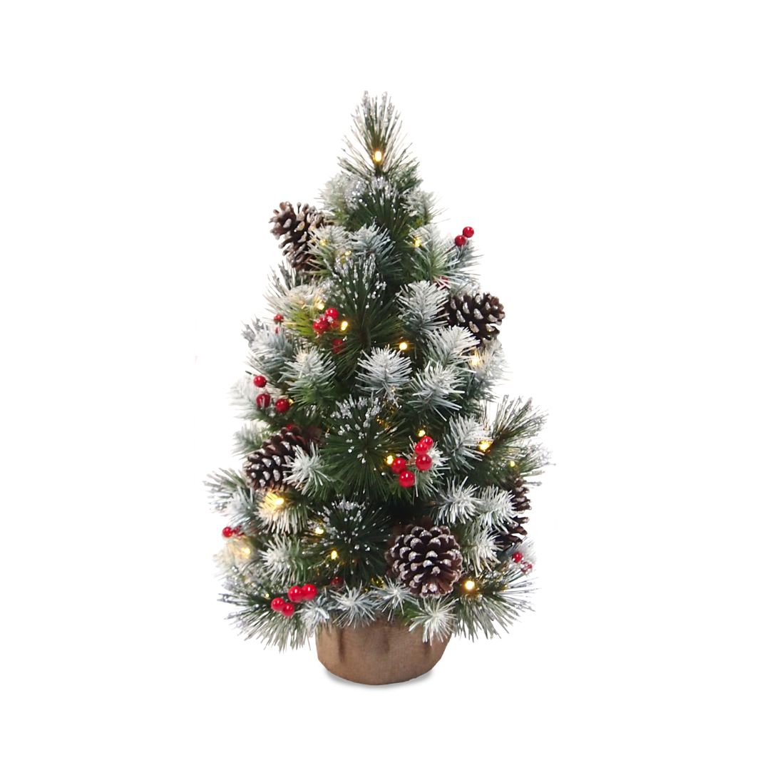 2ft Bristle Pine Tree with Berries and Cones