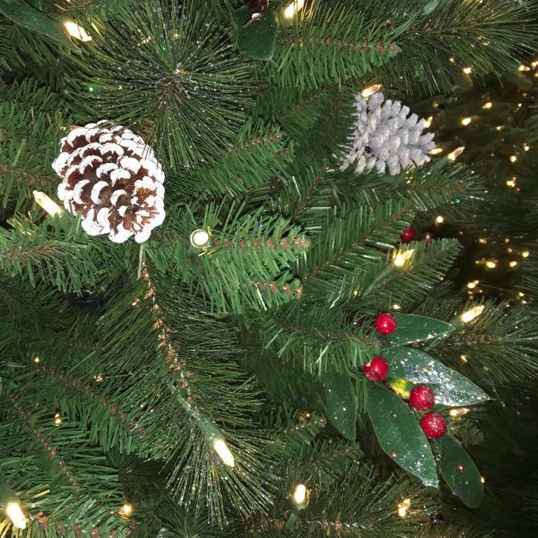 2ft Bristle Pine Tree with Berries and Cones