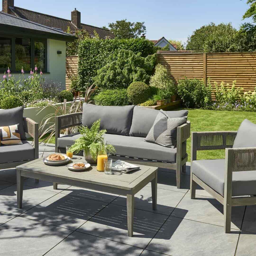 Grey Garden Rope Lounge Sofa Set
