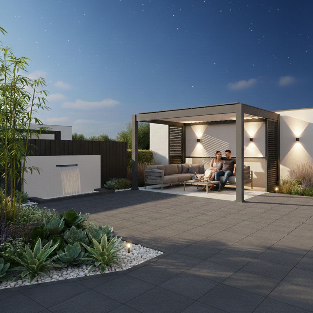 Hemera Deluxe Aluminium Pergola - 2.5m x 4m in Grey