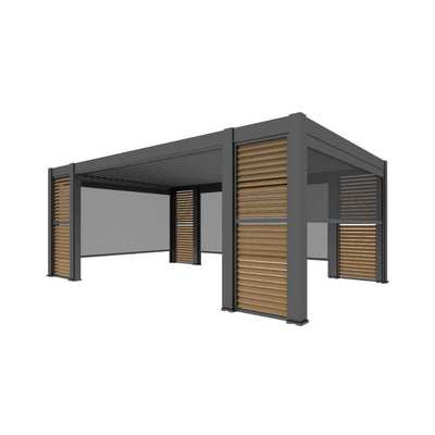 Hemera Deluxe Aluminium Pergola With 8 Legs - 6m x 3m in Grey