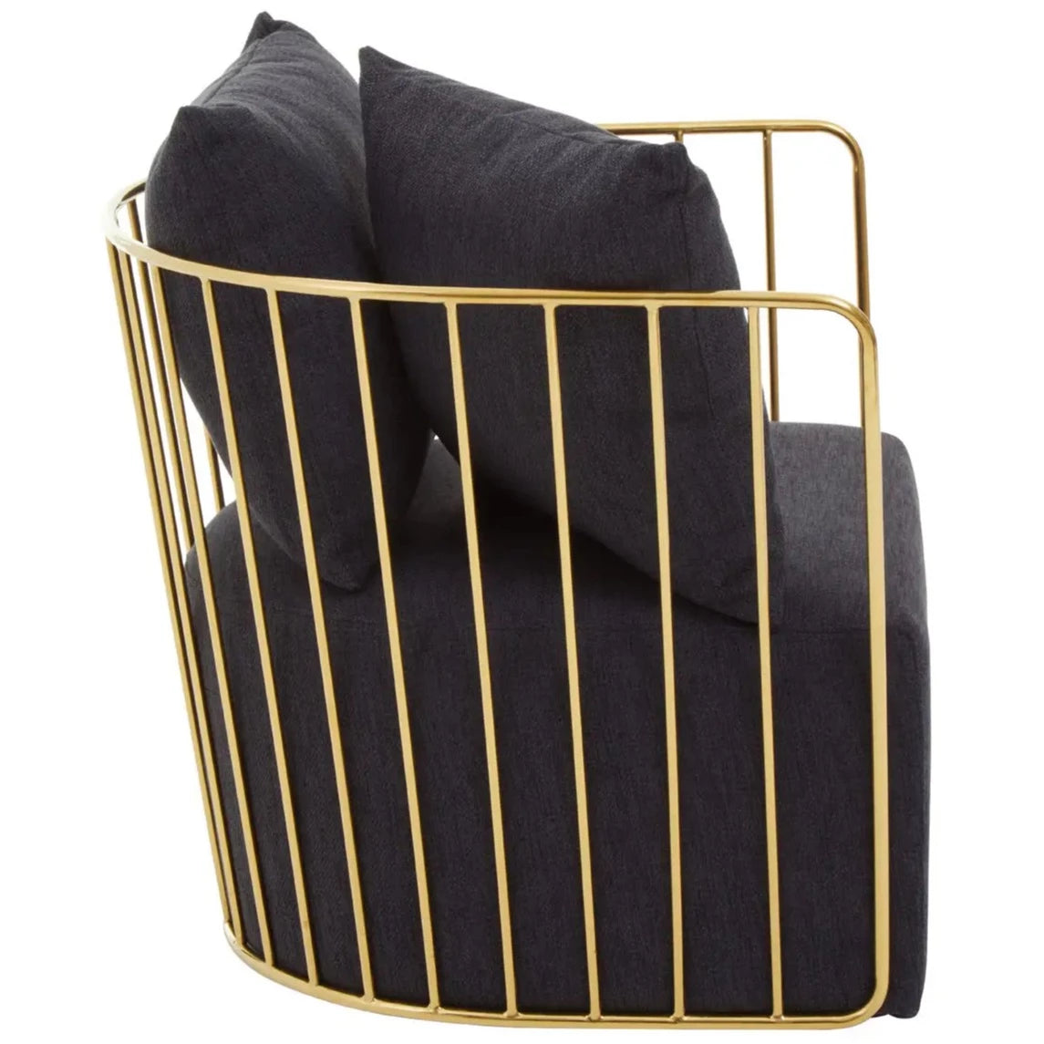 Gold and Black Art Deco Cup Chair