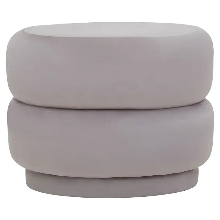 Mink top velvet pouffe