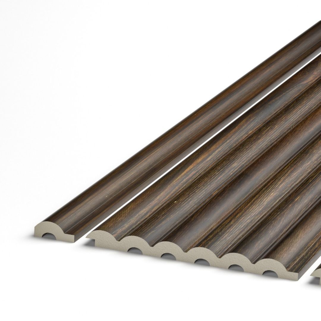 Arc Reeded Medium Oak End Cap (Tongue)