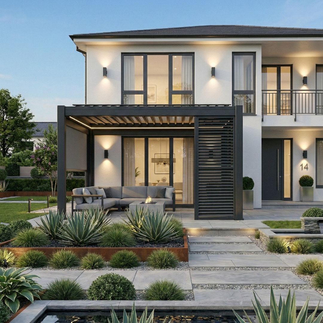 Hemera Deluxe Aluminium Pergola - 4m x 3m in Grey