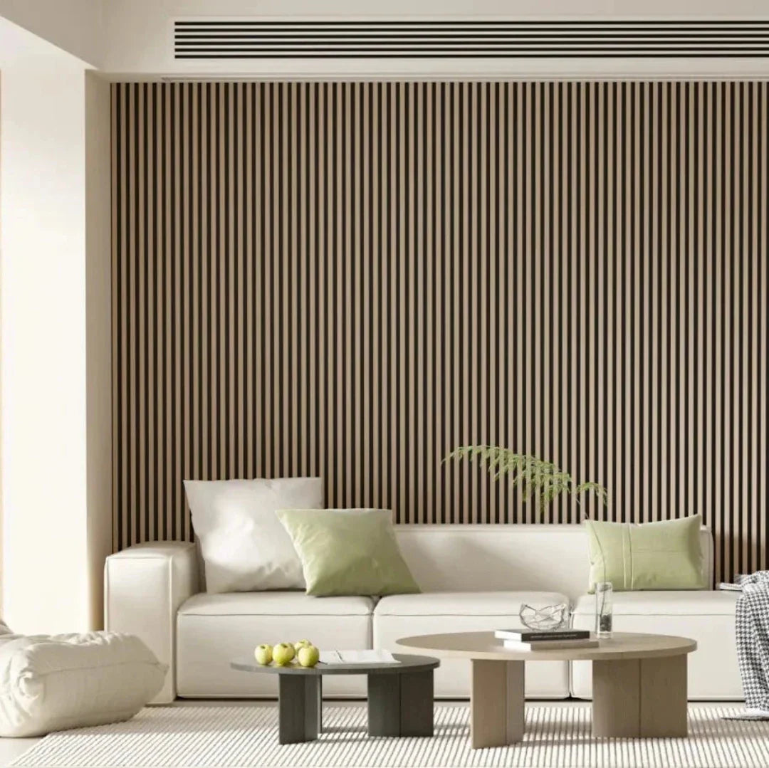 Residence Light Oak and Black Waterproof Wall Panel