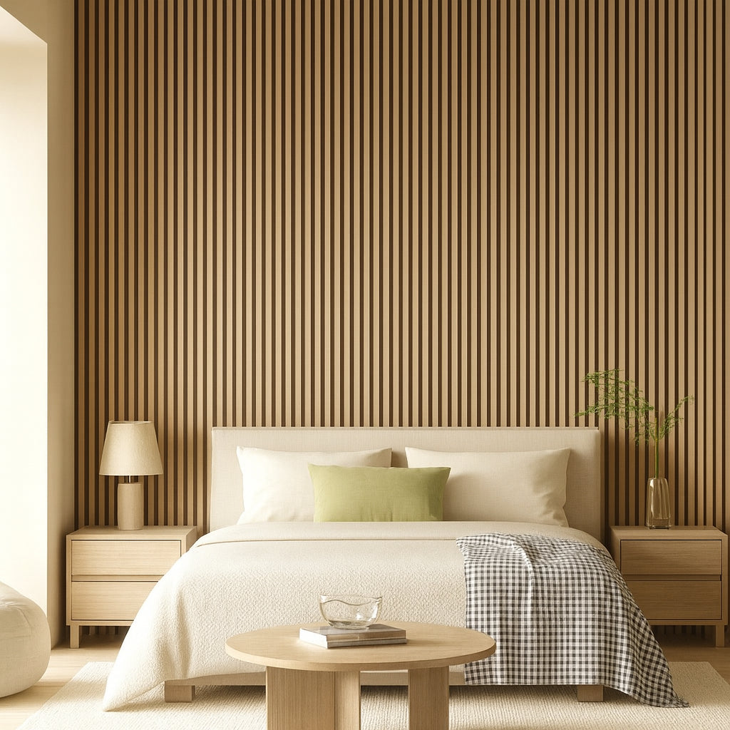 Residence - Light Oak & Black Waterproof Wall Panel • Pack of 4