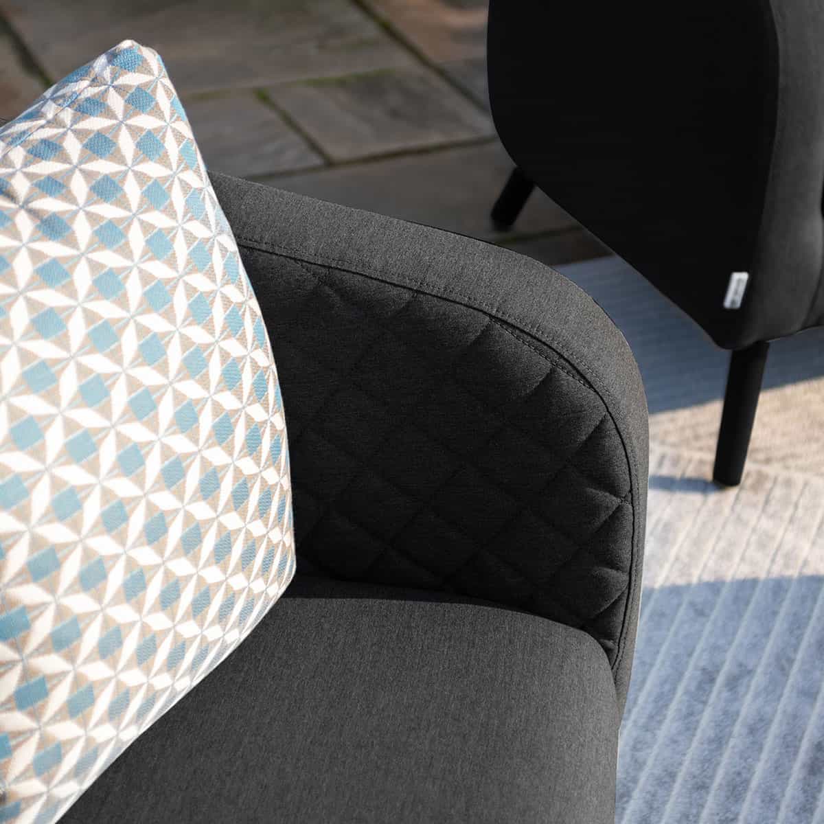 Fabric  2 Seat Sofa Set #colour_charcoal